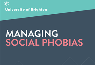 Graphic with the words: Managing social phobias