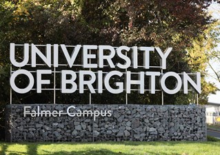 Falmer campus main entrance sign