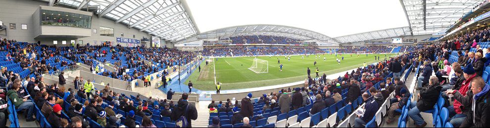 Picture of the crowd stands in the Albion football stadium