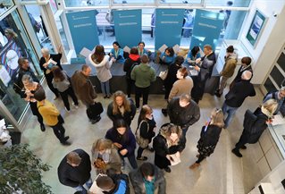 People at an open day at City Campus