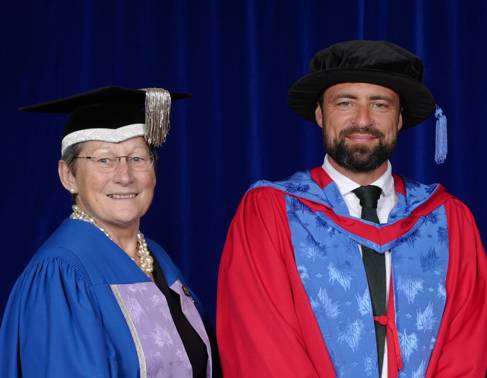 Professor Debra Humphris and Russell Martin