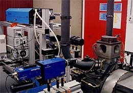 Dye laser setup on the optical Proteus