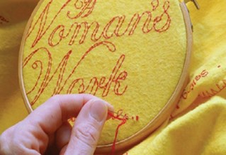 Vanessa Marr embroidery project illustrating health and wellbeing through creative practice