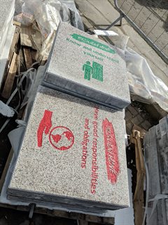 Have good responsibilities and obligations! Sets of the Blackpool Resilience Revolution paving slabs based on Professor Angie Hart's research