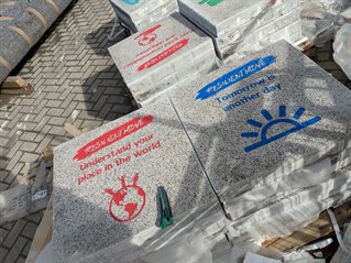Understand your place in the world. Sets of the Blackpool Resilience Revolution paving slabs based on Professor Angie Hart's research