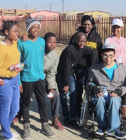 A group of young people from a project in Leandra South Africa