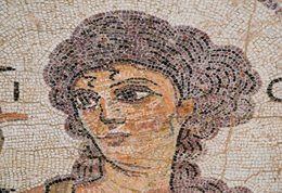 Roman mosaic of a woman's head