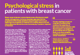 Making Research Matter article on Psychological stress in patients with breast cancer