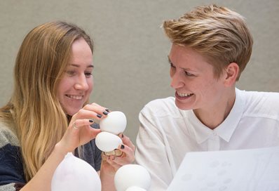 Gem Barton with a student