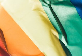 A rainbow flag - banner for the Centre for Transforming Sexuality and Gender