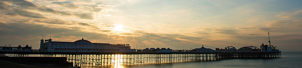 Brighton pier at night