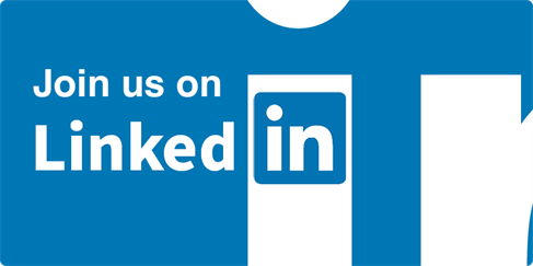 Logos and message to join us on LinkedIn social media