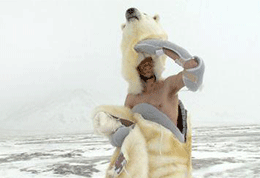 Man-in-polar-bear-suit