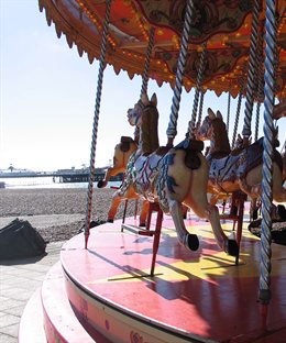 Merry-go-round-on-seafront