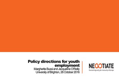 Policy directions for youth employment presenation poster
