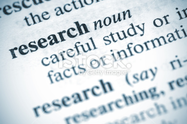Dictionary definition of the word research