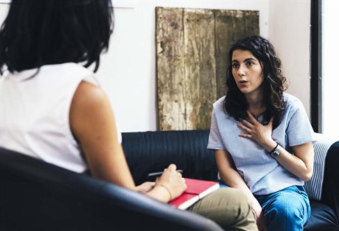 Student in counselling session