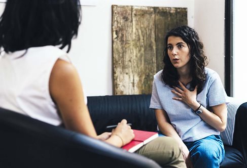 Student in counselling session