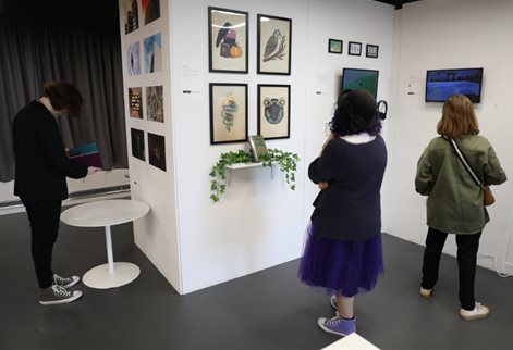 Digital design students at graduate show