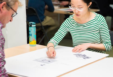 Student in a RIBA mock interview