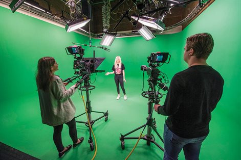 Students-in-the-green-room-filming