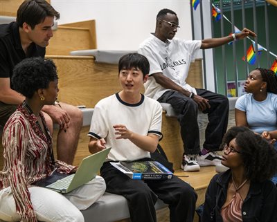 Students sitting together talking