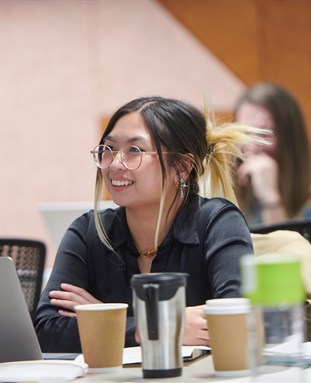 Postgraduate student smiling