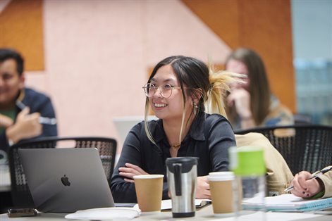 Postgraduate student smiling