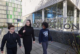 Students outside Elm House