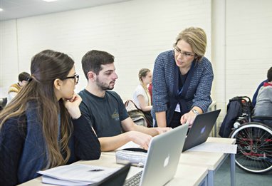 Students in computing lesson