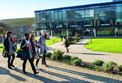 students walking around our Falmer campus