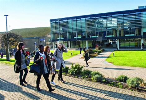 Students on the Falmer campus