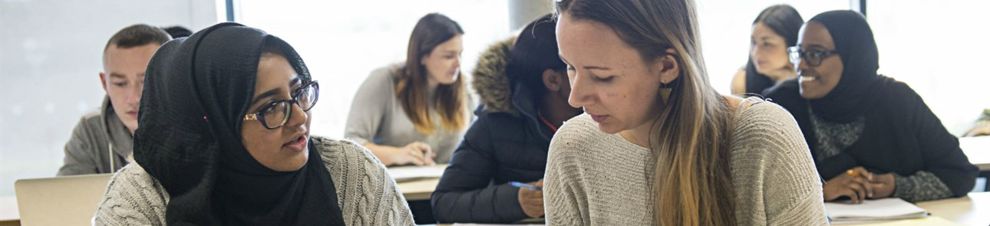 Education students talking in a seminar