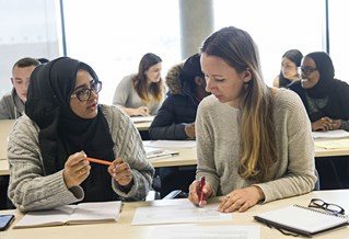 Education students in the classroom