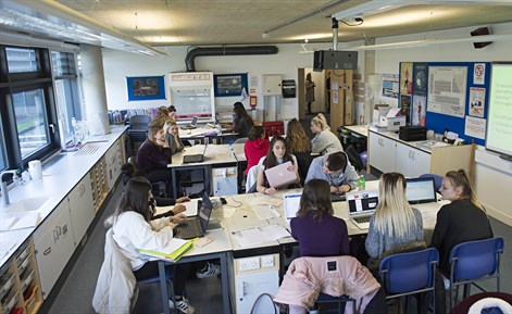 Students in a lab