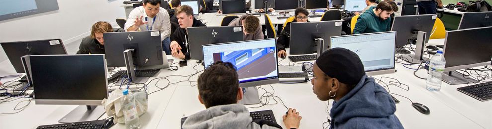 Class in computer lab
