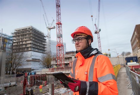 Construction student on placement