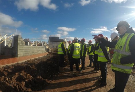 Construction site group shot