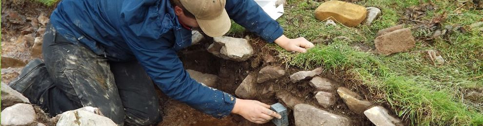 Geoarchaeologist working in the field 