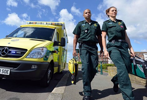 Paramedic students on placement