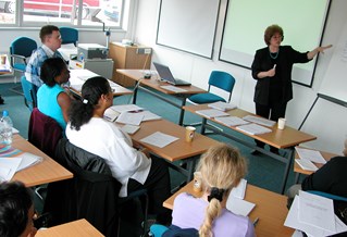 Students in a health studies seminar