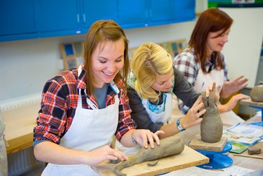 Occupational therapy students in a skills class