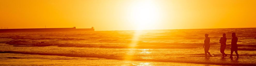 Sunset on beach