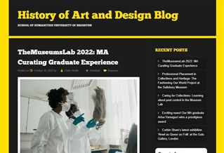 Screen grab of History of Art and Design blog