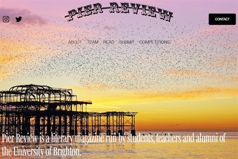 Pier review cover, Brighton's West Pier at dawn