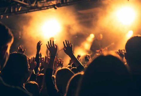Music venue crowd