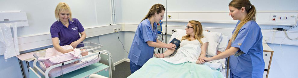 Midwifery students and trainee patient