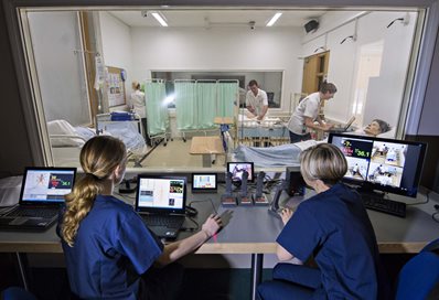 Nurses watching trainees