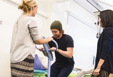 Occupational Therapy students working on mobility exercises