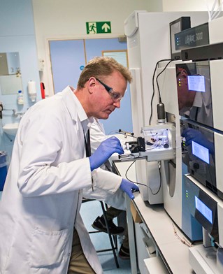 Scientist researcher in University of Brighton laboratories
